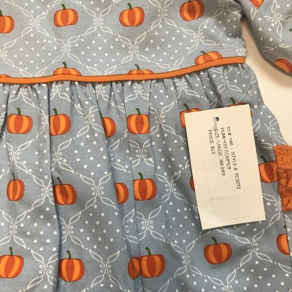 NWT Tara Collection Pumpkin Halloween Romper 2Y - Picture 5 of 6